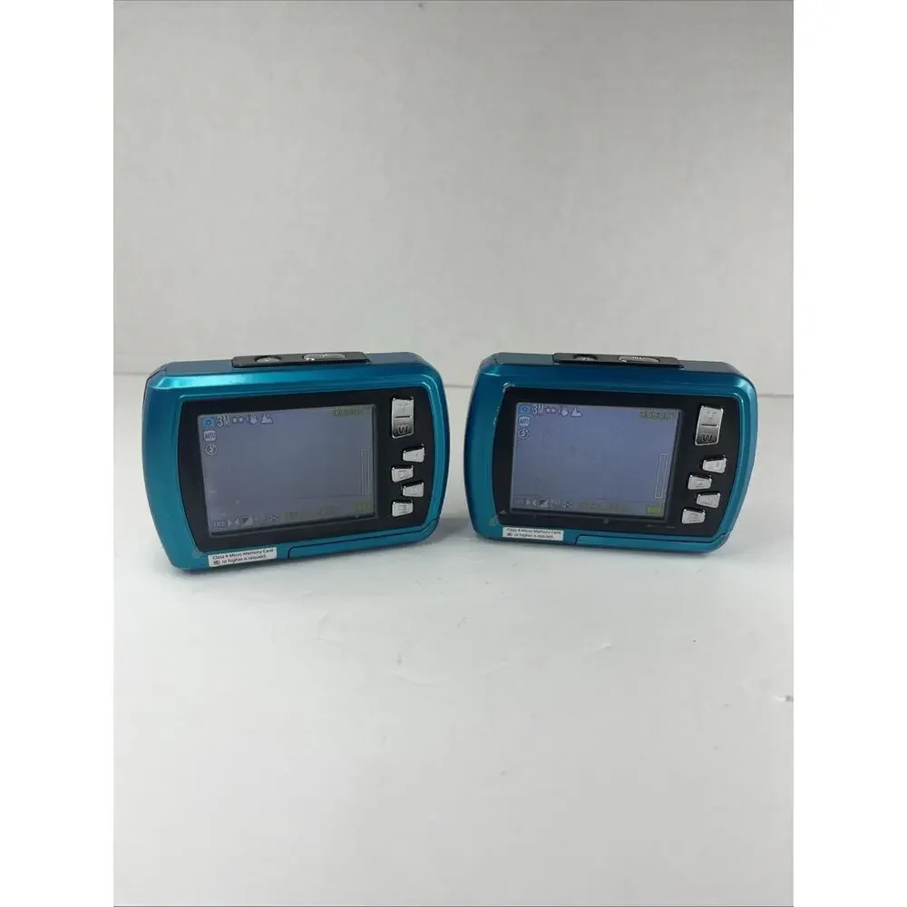 Lot Of 2 Polaroid ISO48 HS 16MP 4x Zoom Digital Cameras Tested Works Waterproof